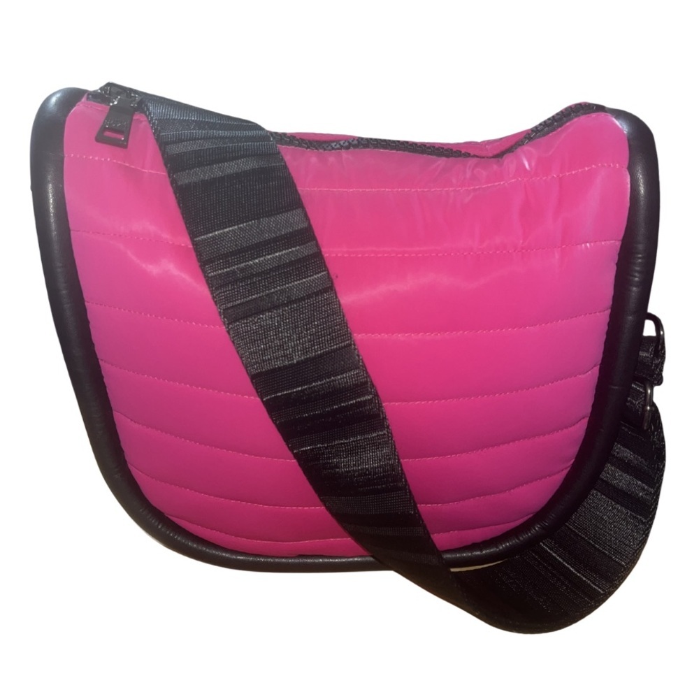 Think Royln Audrey VL Trim Crossbody Bag - Hot Pink Quilted